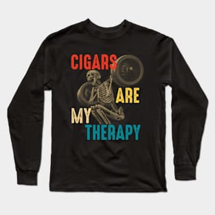 Cigars Are My Therapy Long Sleeve T-Shirt